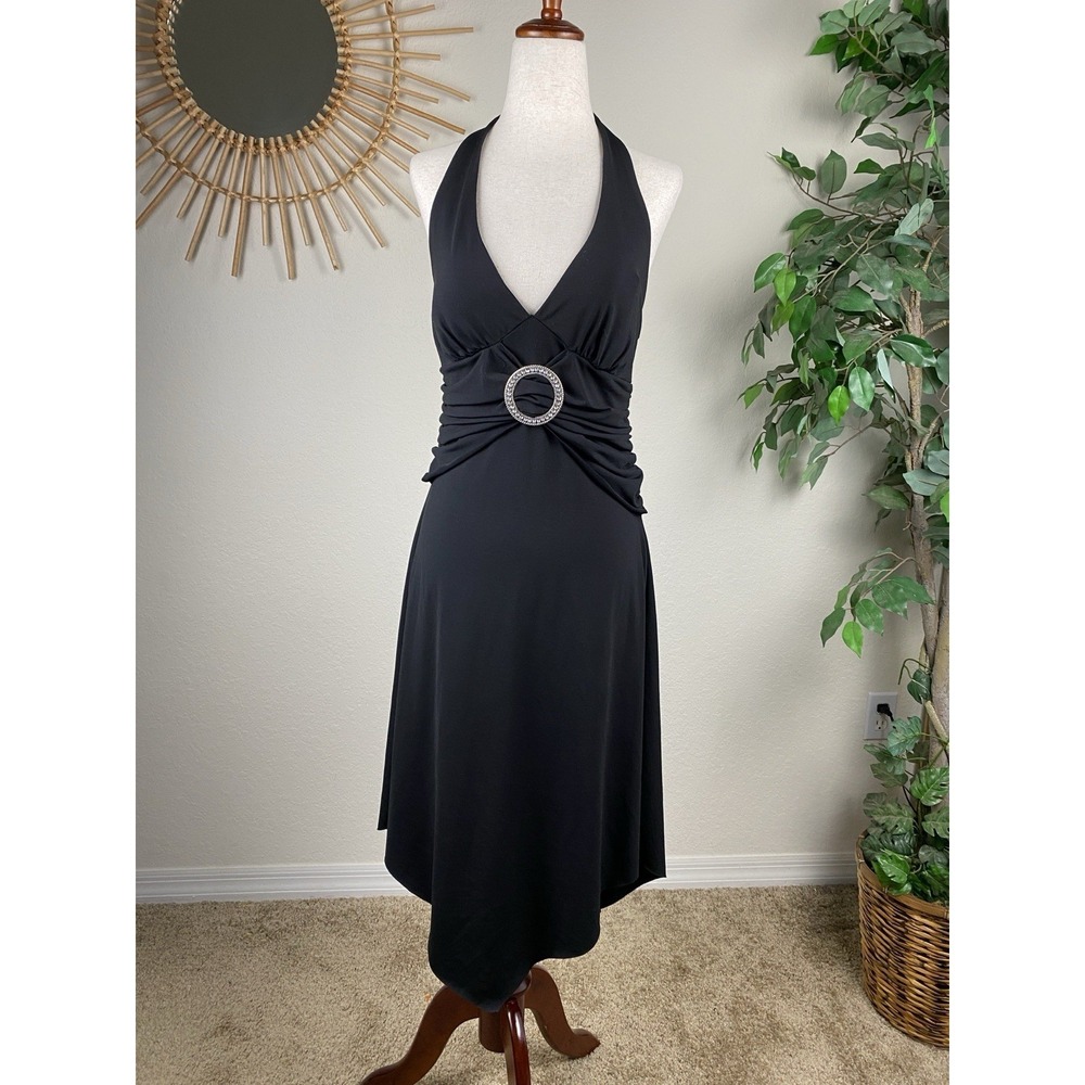 Y2k La Belle L Midi Dress Halter Evening Gown Babydoll Witchy Fairy Hanky Hem